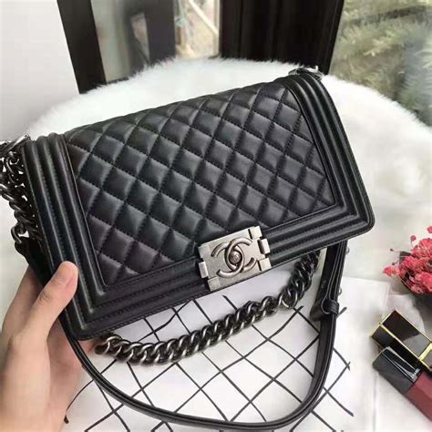 chanel boy metallic black|Chanel boy bag price philippines.